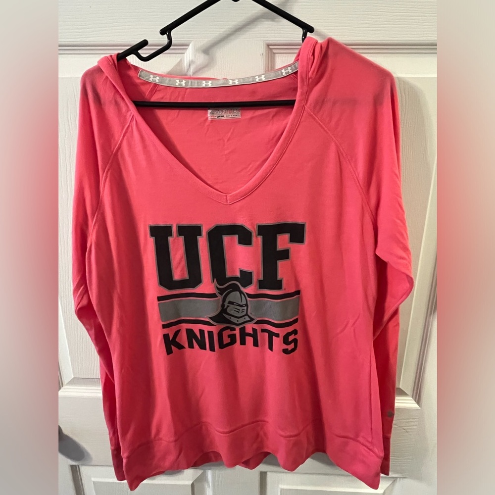 UCF Knights Hot Pink lightweight hooded pullover.  size Large
